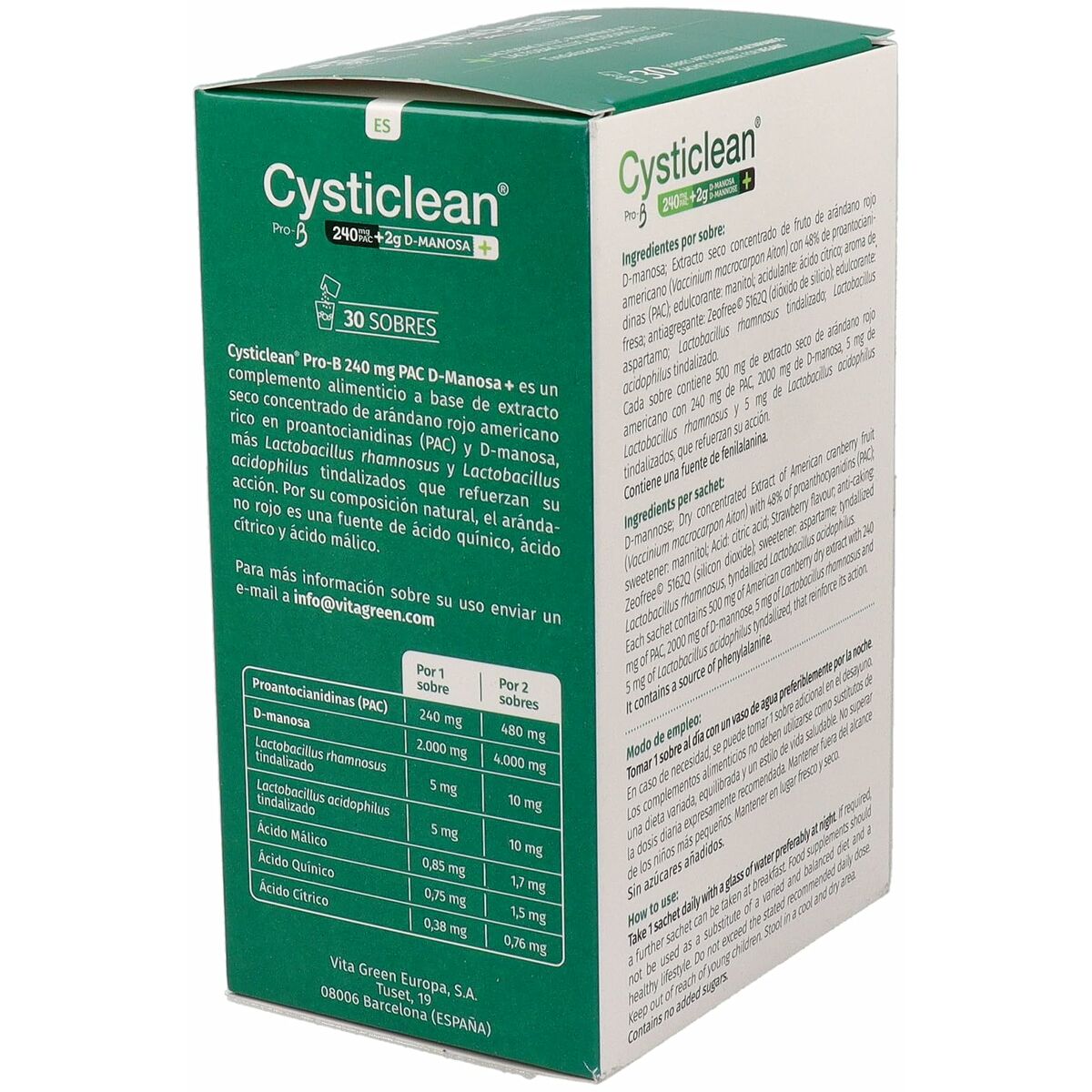 C-vitamin CYSTICLEAN CYSTICLEAN PROB 30 antal - 2