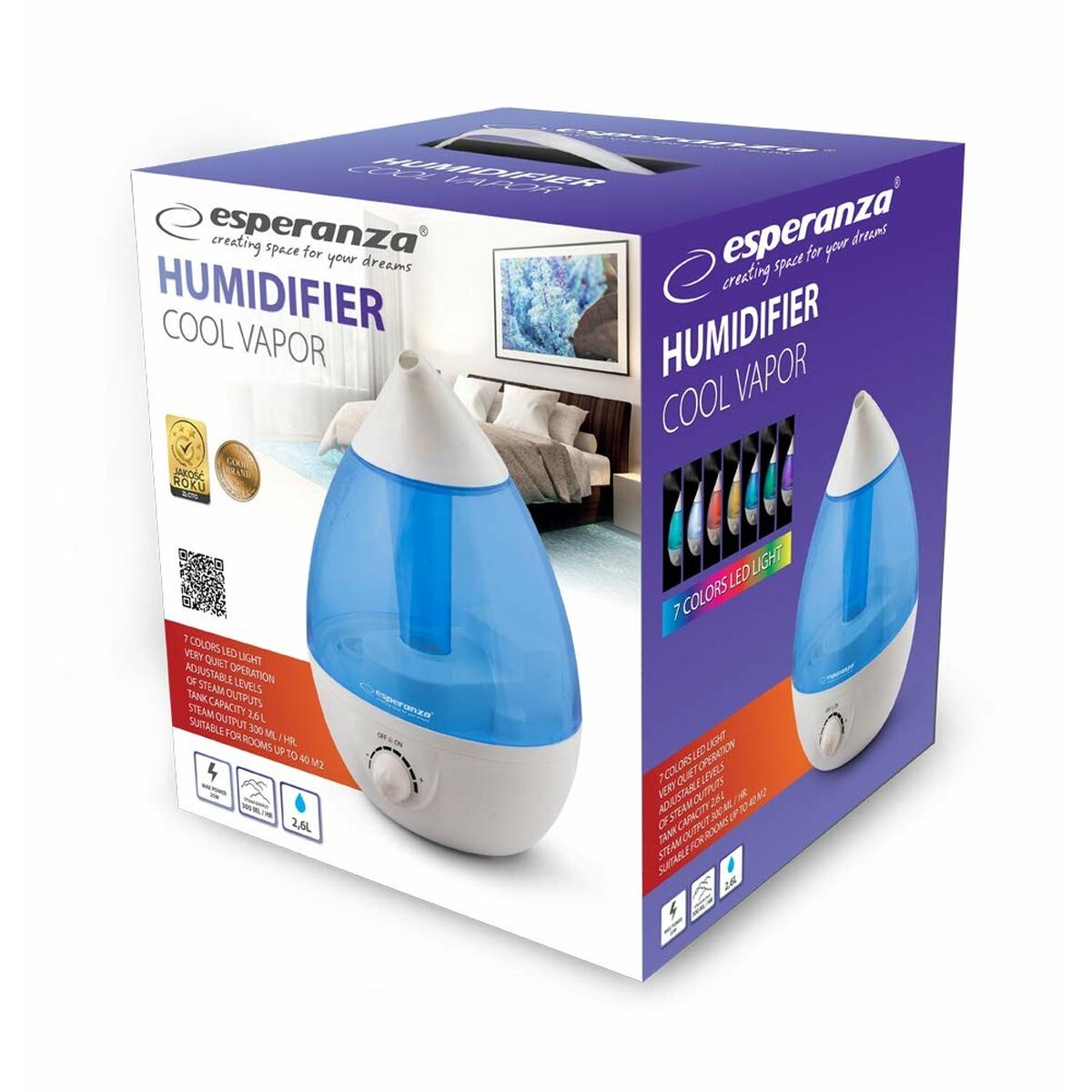 Luftfuktare Esperanza EHA005 25 W 2,6 L - 2