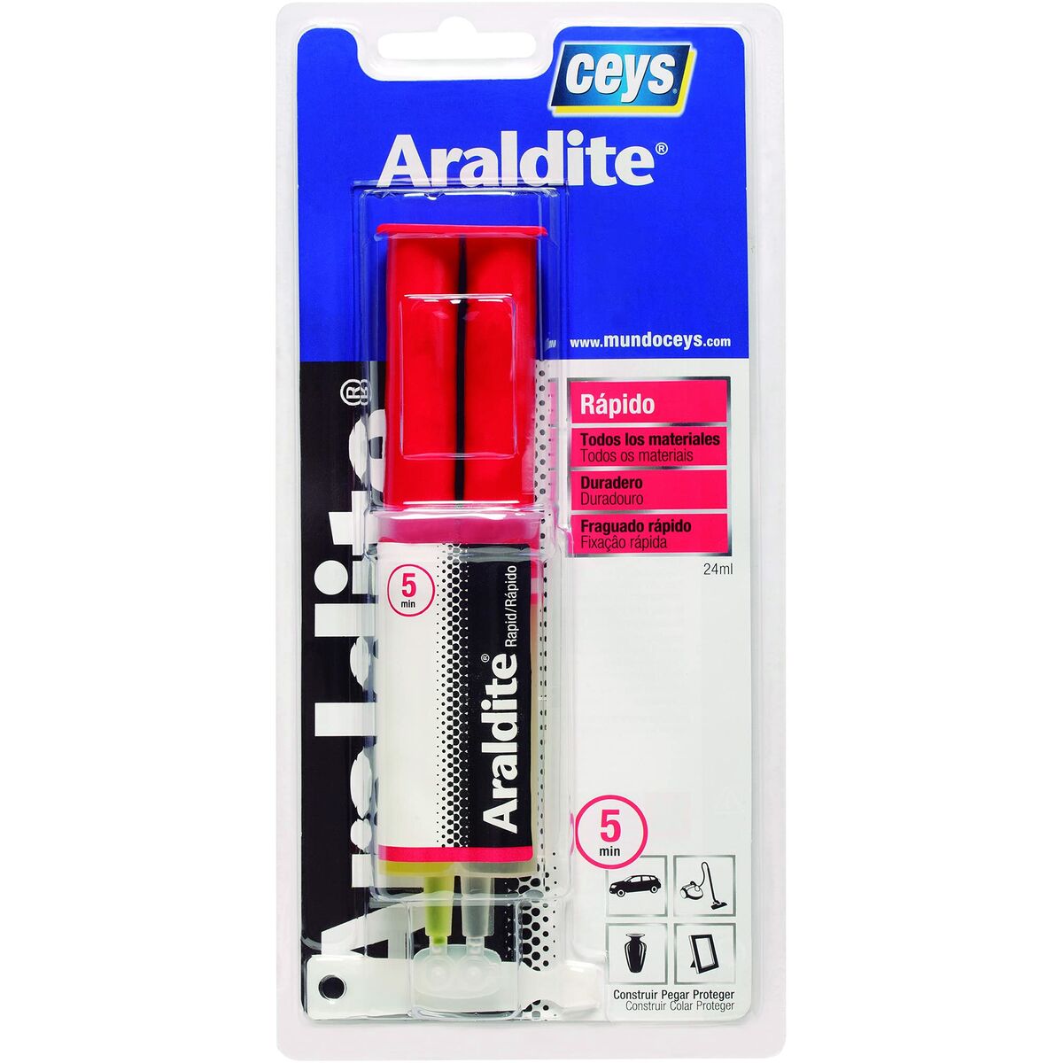 Omedelbar vidhäftning Ceys Araldite 510205 Snabb 24 ml 2 Delar