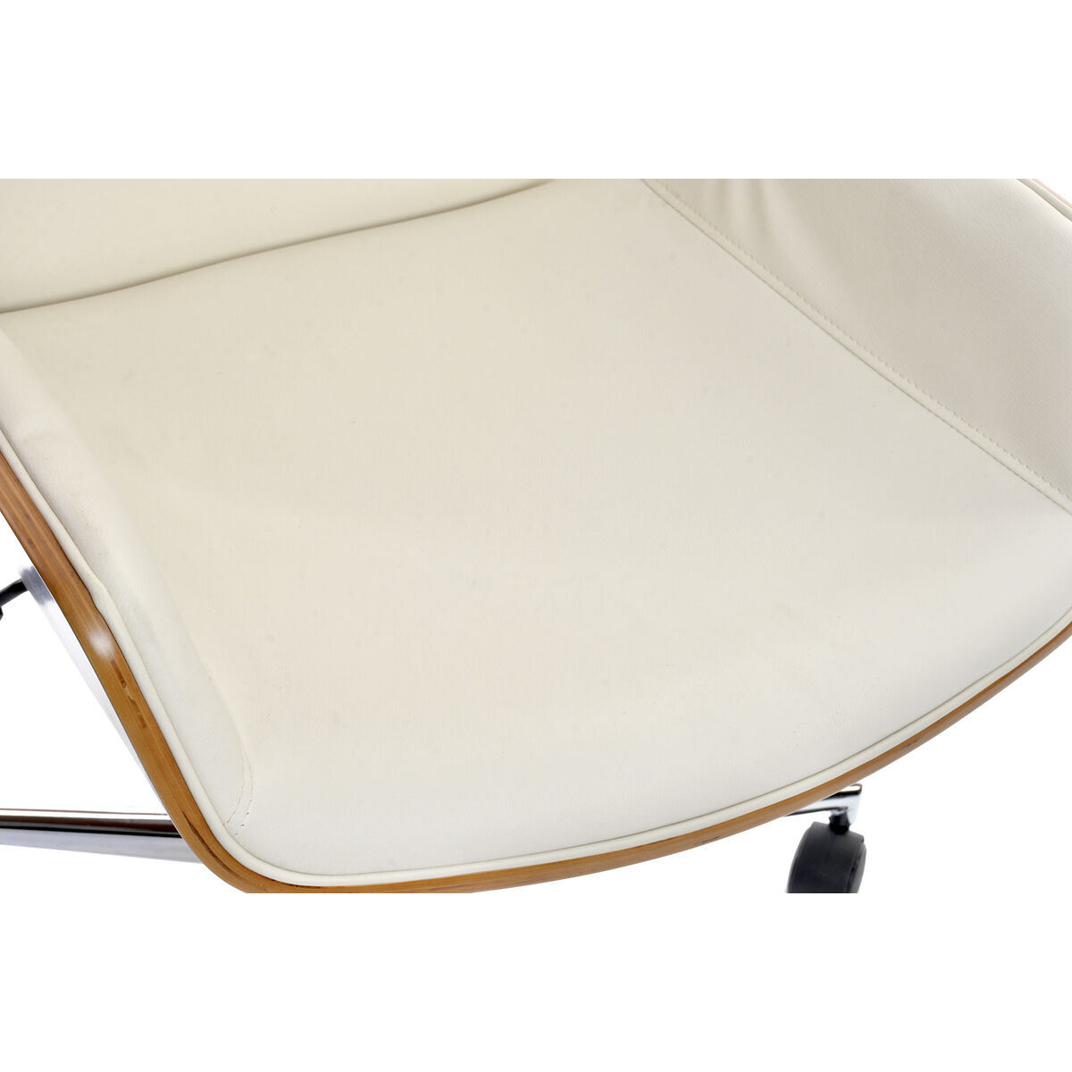 Kontorsstol DKD Home Decor Brun Kräm Silvrig 60 x 65,5 x 118 cm - 2