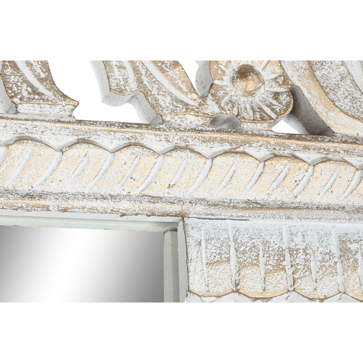 Väggspegel Home ESPRIT Vit Indier Avskalad 150 x 5 x 242 cm - 3