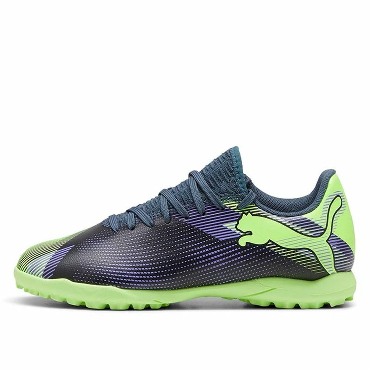 Fotbollsskor för barn Puma Future 7 Play Tt Purpur Grön - 2