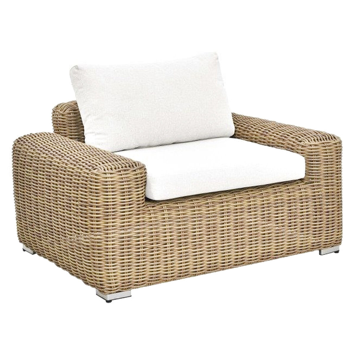 Trädgårdssoffa Home ESPRIT Beige Ljusbrun 111 x 87 x 63 cm