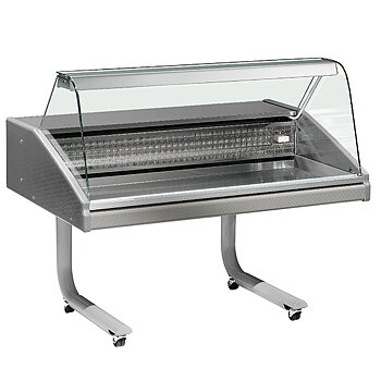 Kyld fiskdisk på hjul, statisk kylning, 0 ° C / + 2 ° C, w 1000 mm
