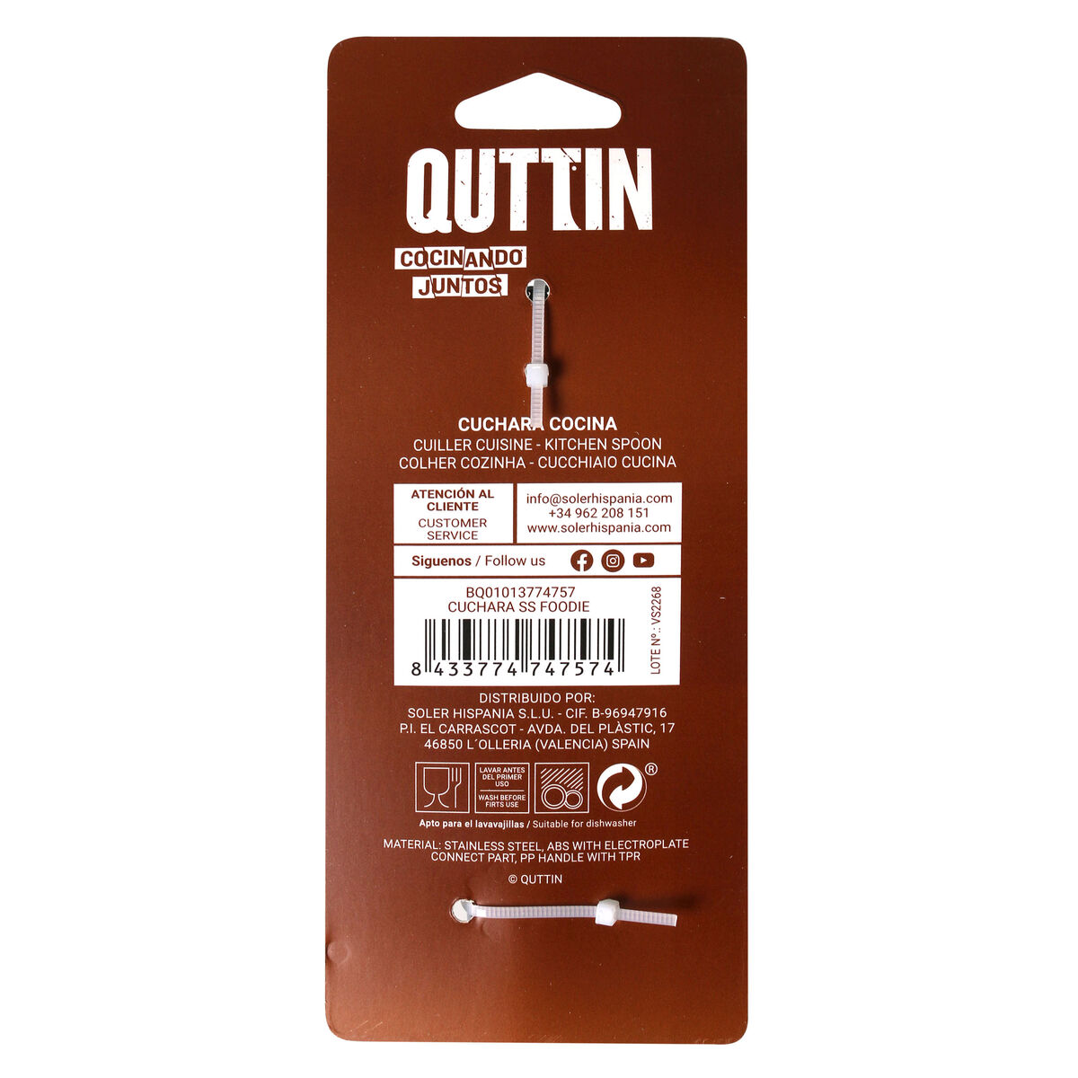 Slev Quttin Foodie Rostfritt stål 7 x 32 x 4 cm (18 antal) - 7
