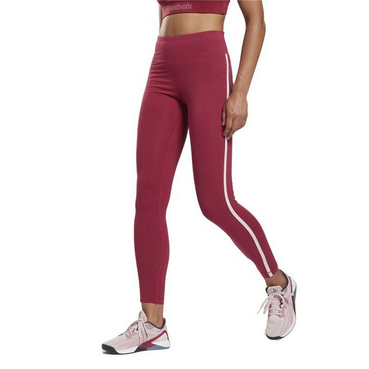 Sport-leggings, Dam Reebok  Pping Cotton W Mörkröd - 6