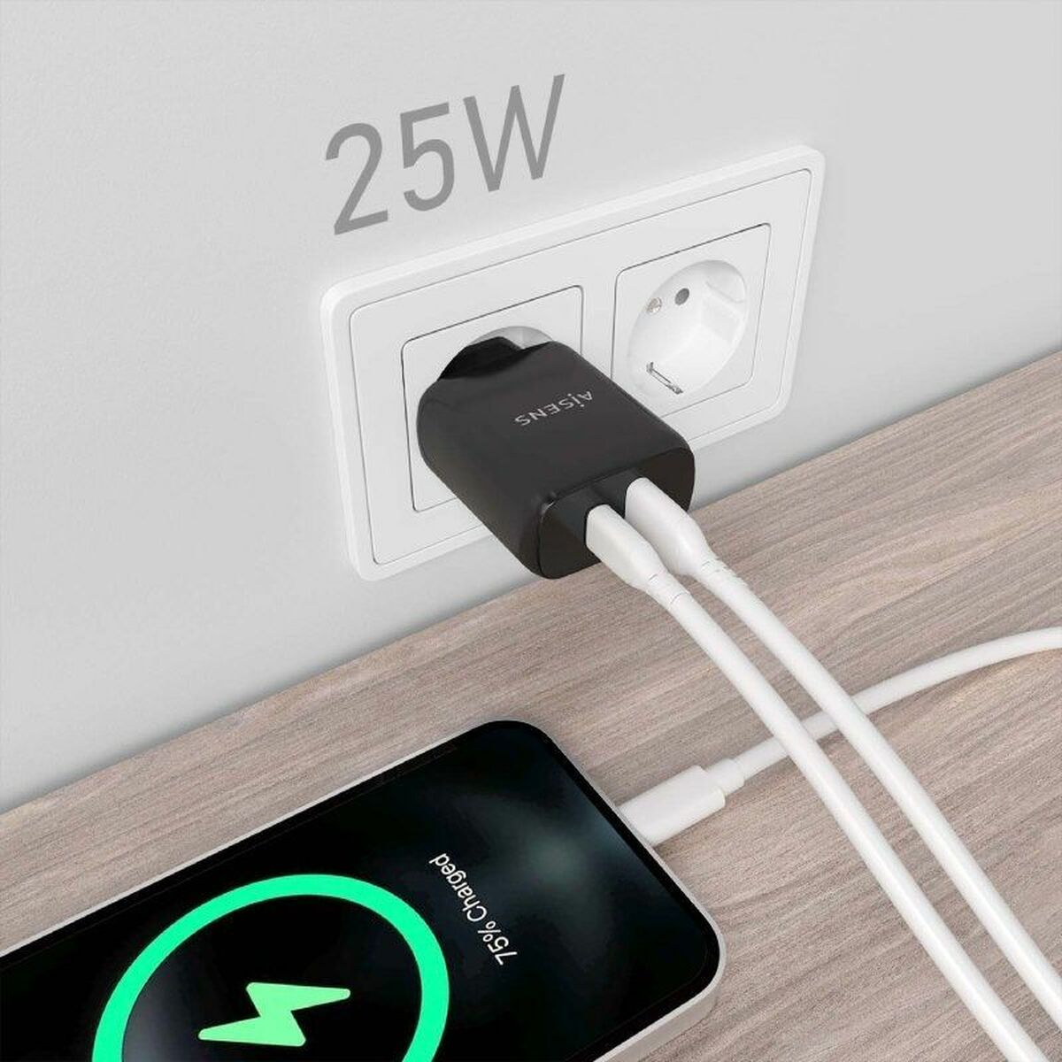 Väggladdare Aisens A110-0759 Svart 25 W (1 antal) - 5