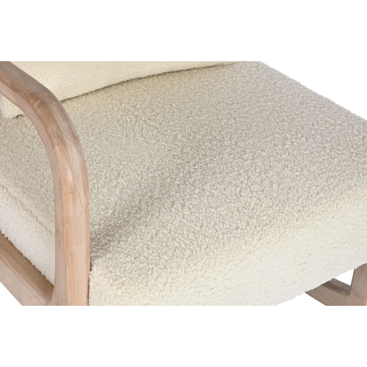 Gungstol Home ESPRIT Vit Naturell Gummiträ 66 x 88 x 78 cm - 2