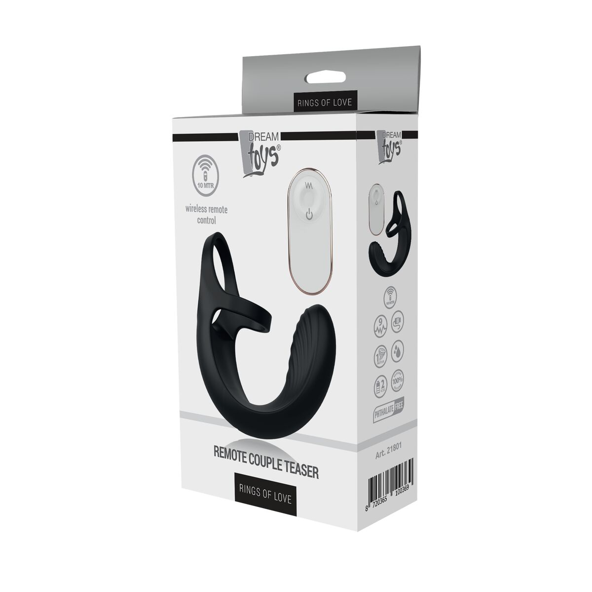 Penisring Dream Toys Rings of Love Svart - 6