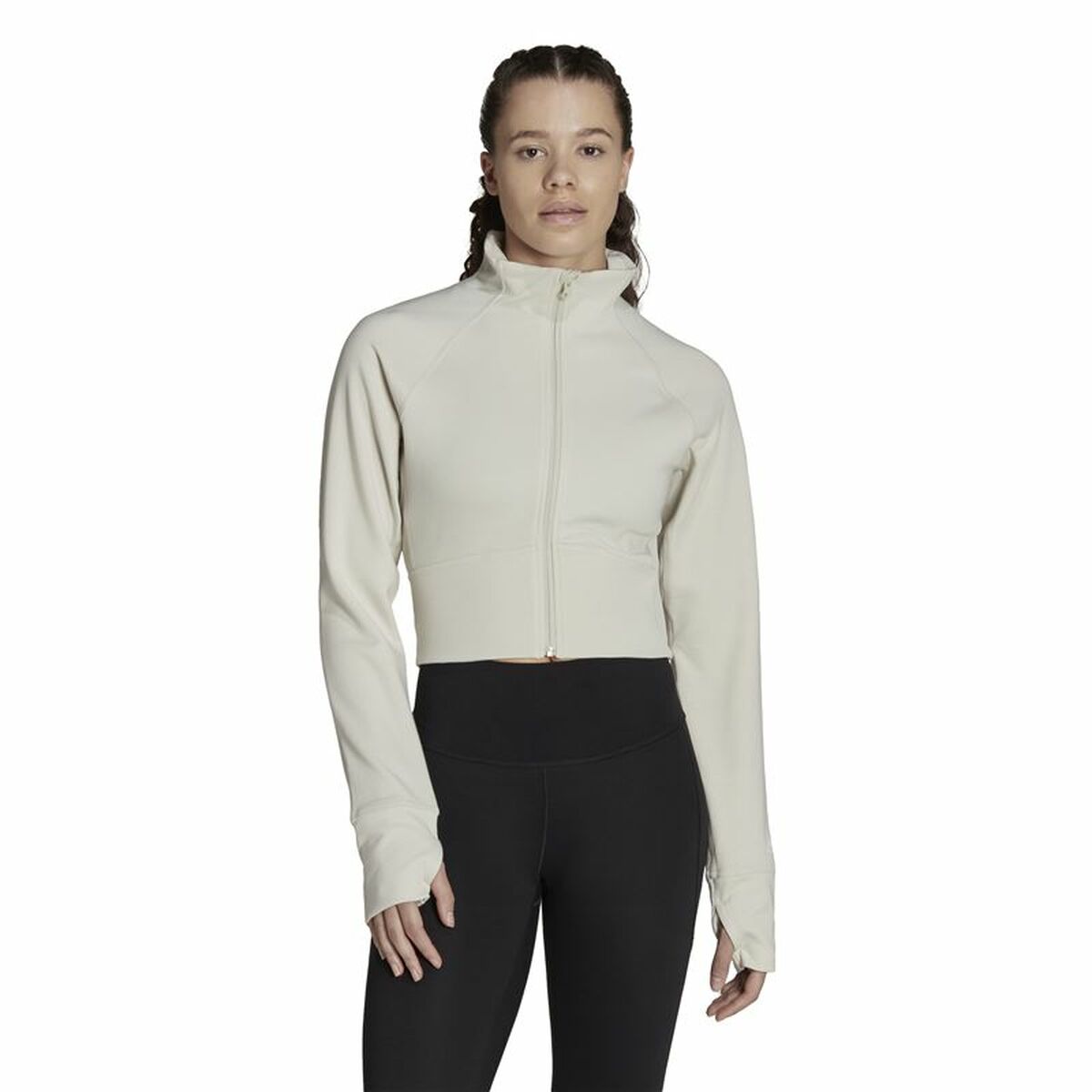 Sportjacka, Dam Adidas Aeroready Studio Beige - 2