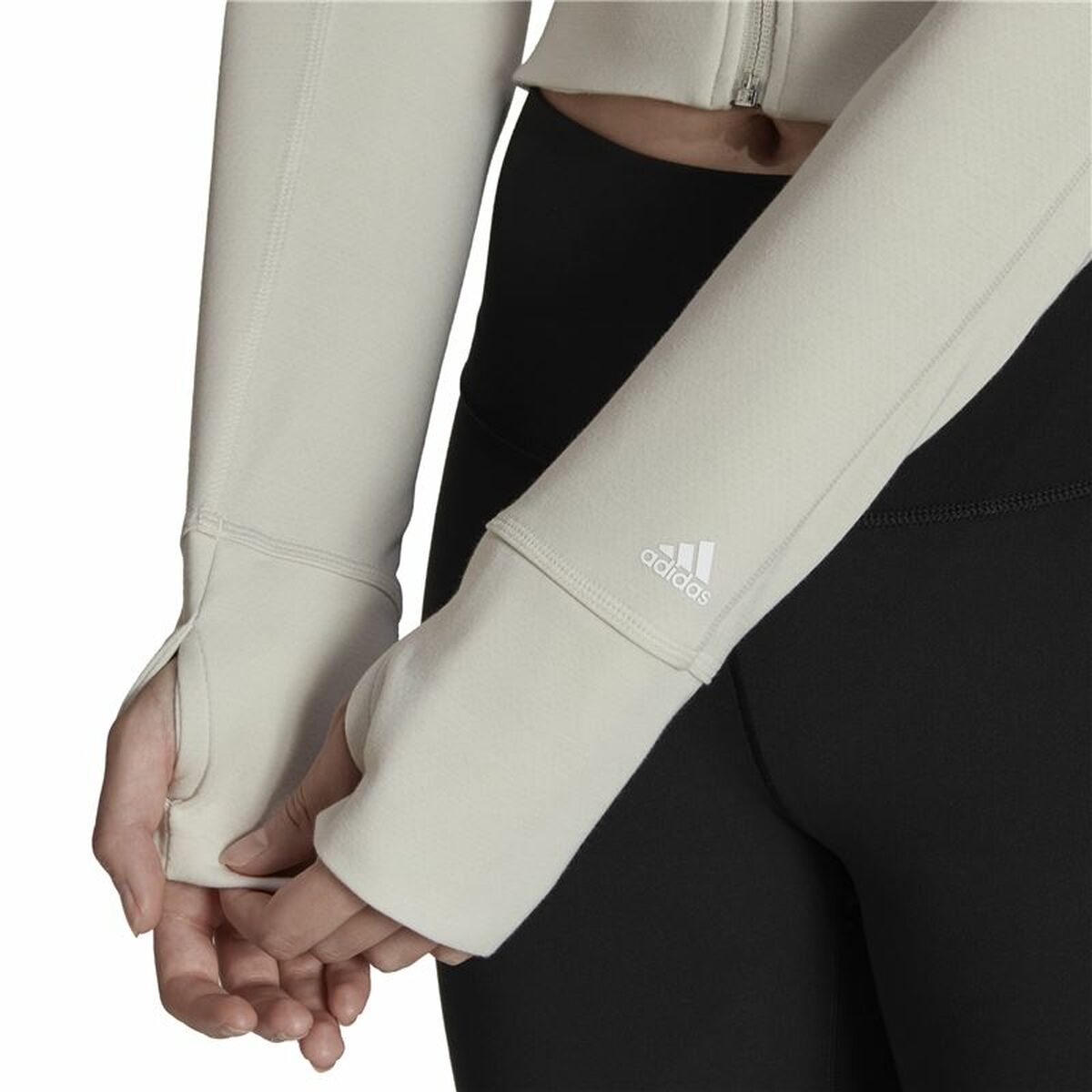 Sportjacka, Dam Adidas Aeroready Studio Beige - 6