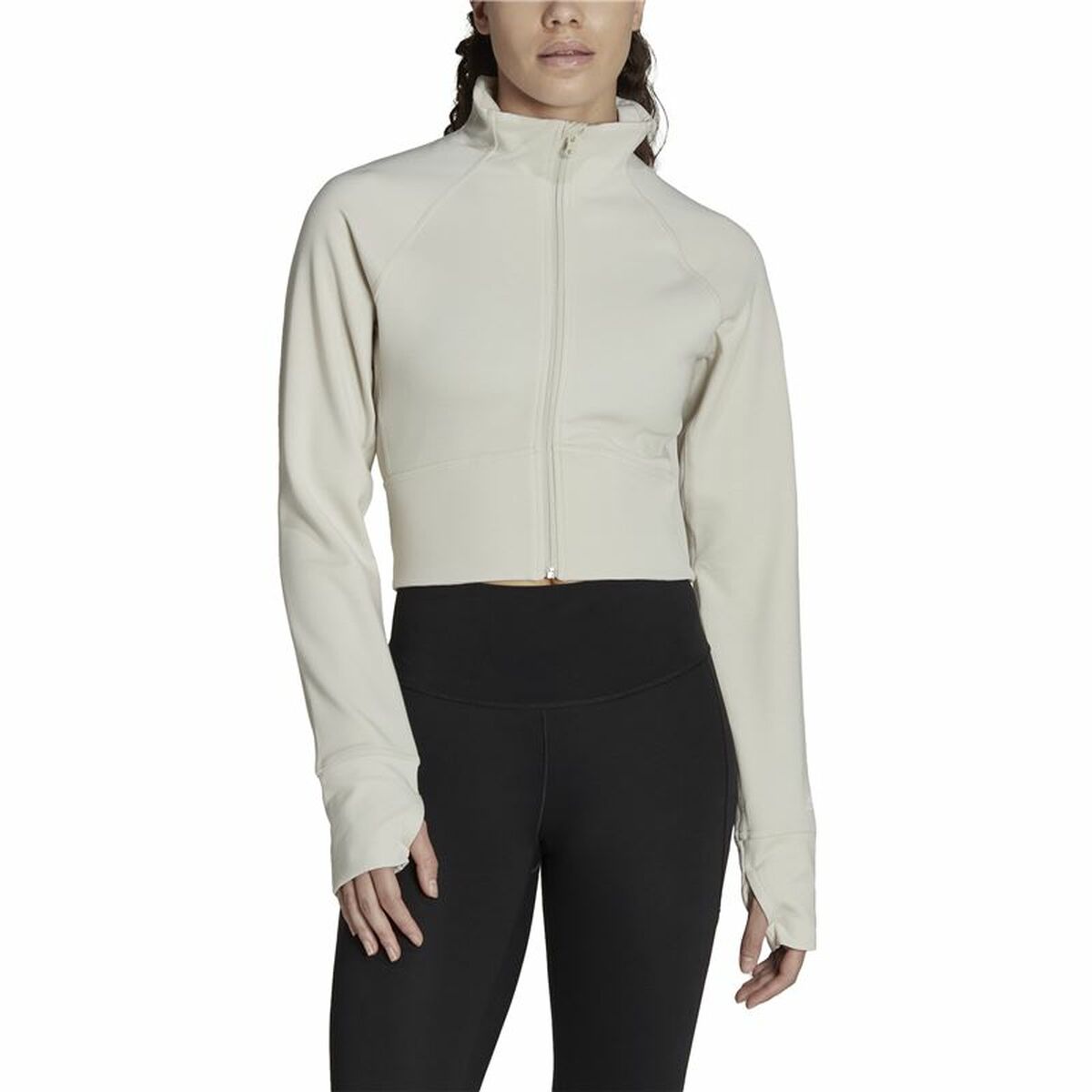 Sportjacka, Dam Adidas Aeroready Studio Beige - 3