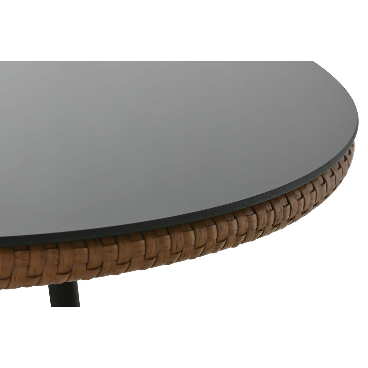 Bordsgrupp med 2 stolar Home ESPRIT Brun Svart 60 x 60 x 102 cm - 2