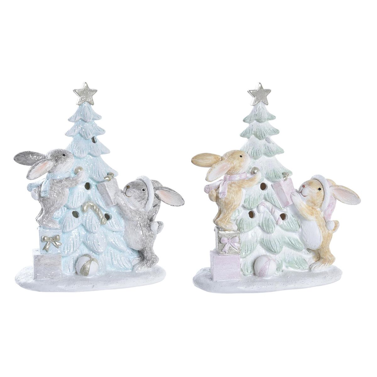 Julgranskula DKD Home Decor Träd Harts (13,5 x 8 x 16 cm) (2 antal)