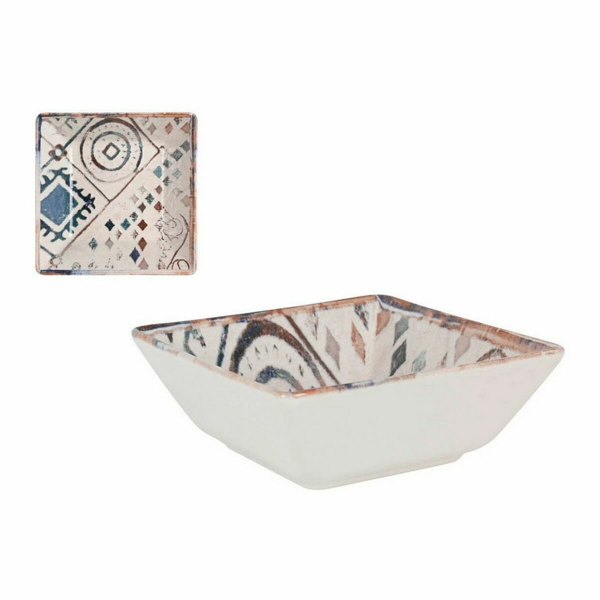 Skål La Mediterránea Grecia Porslin Blå Brun 13 x 13 x 5 cm - 2