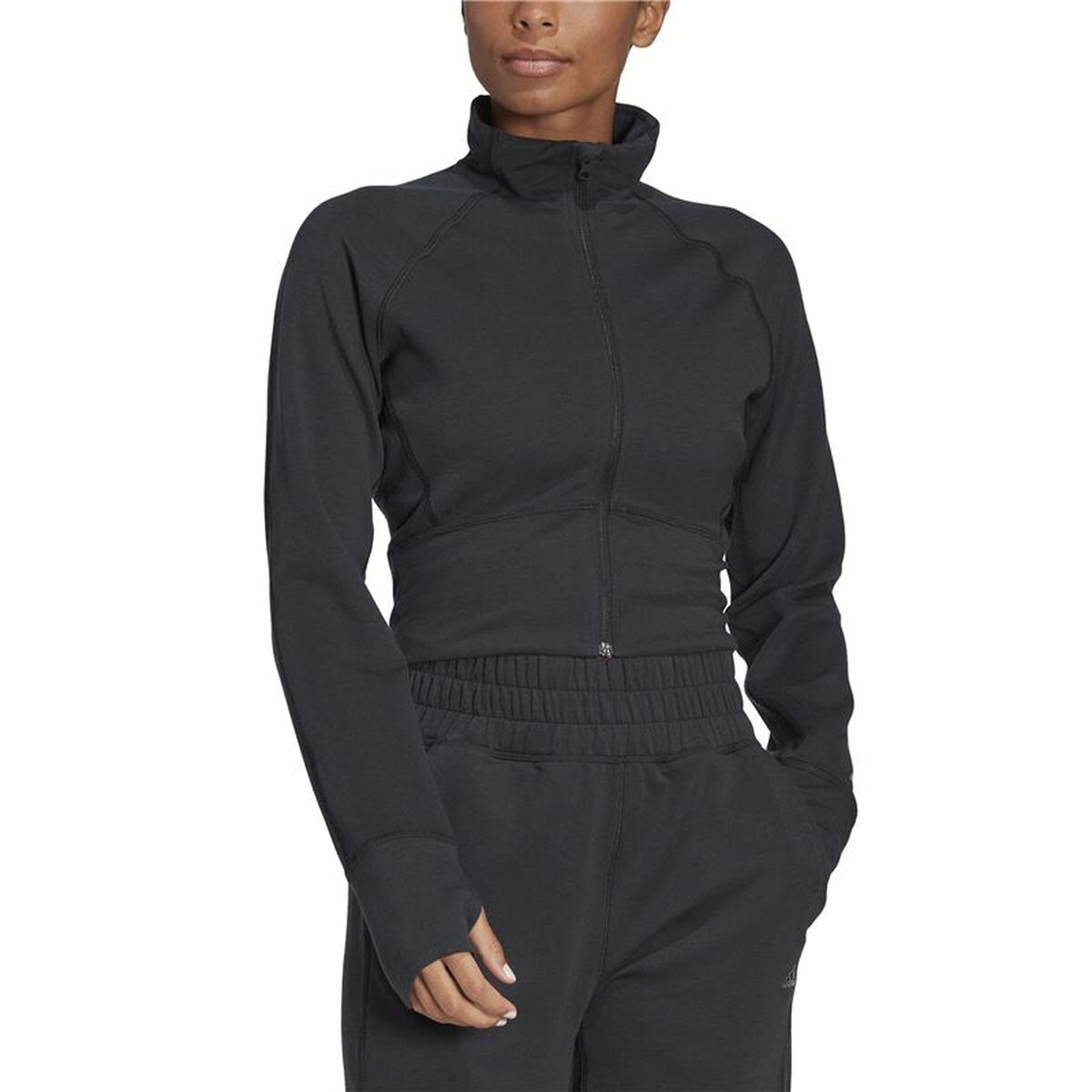 Sportjacka, Dam Adidas Aeroready Studio Svart - 6