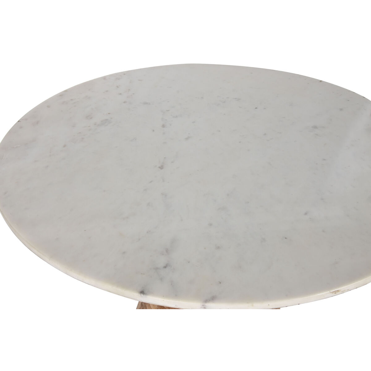 Matsalsbord Home ESPRIT Vit Naturell Marmor Akaciaträ 115 x 115 x 76 cm - 2