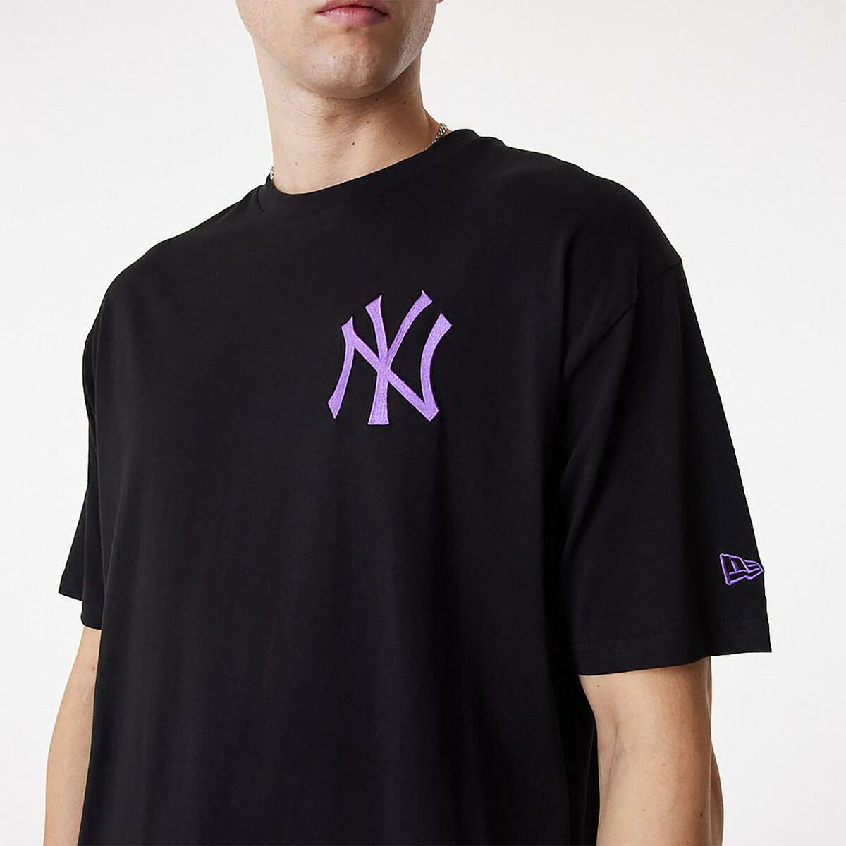 T-shirt med kortärm Herr New Era TEE NEYYAN BLKPNO 60416425 Svart - 9