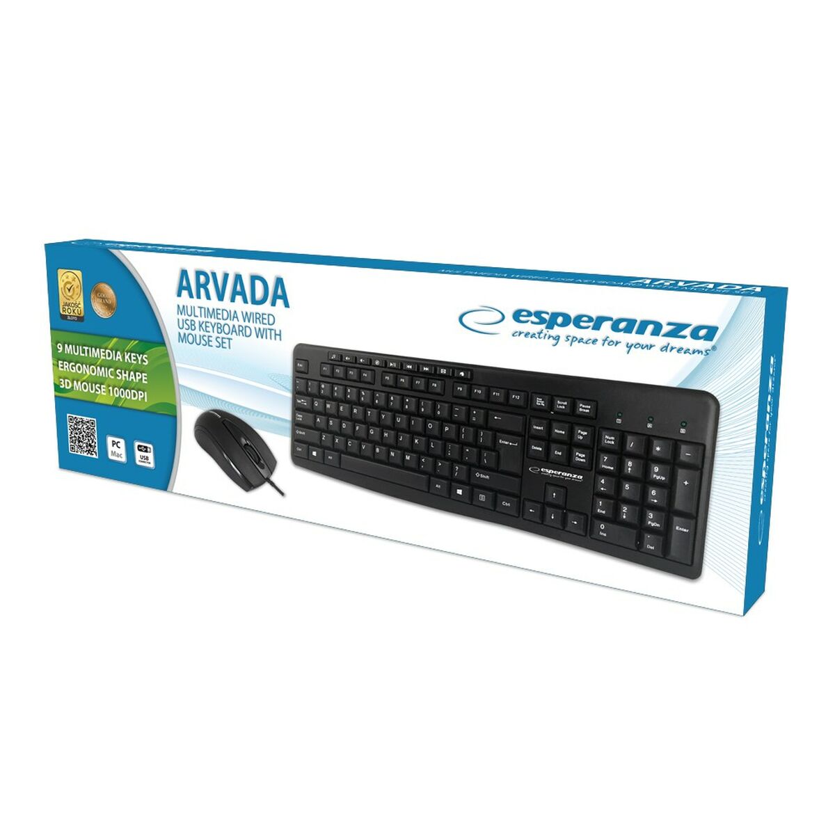 Tangentbord och Mus Esperanza EK137 Qwerty US - 4