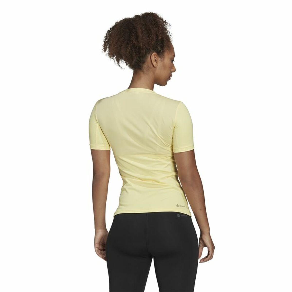 T-shirt med kortärm Dam Adidas Techfit Training Gul - 5