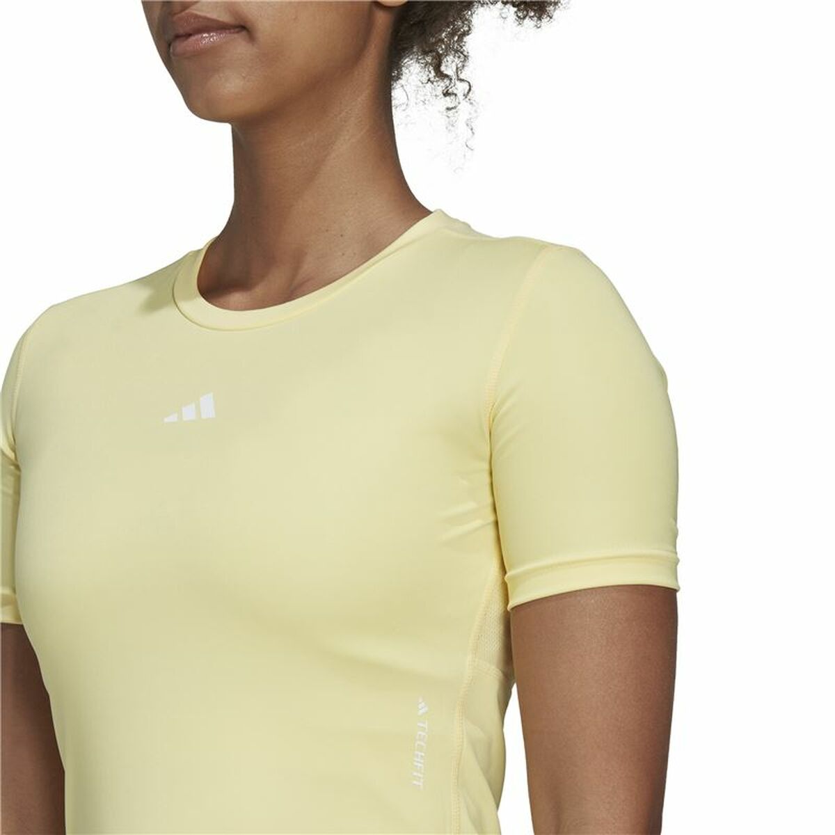 T-shirt med kortärm Dam Adidas Techfit Training Gul - 3