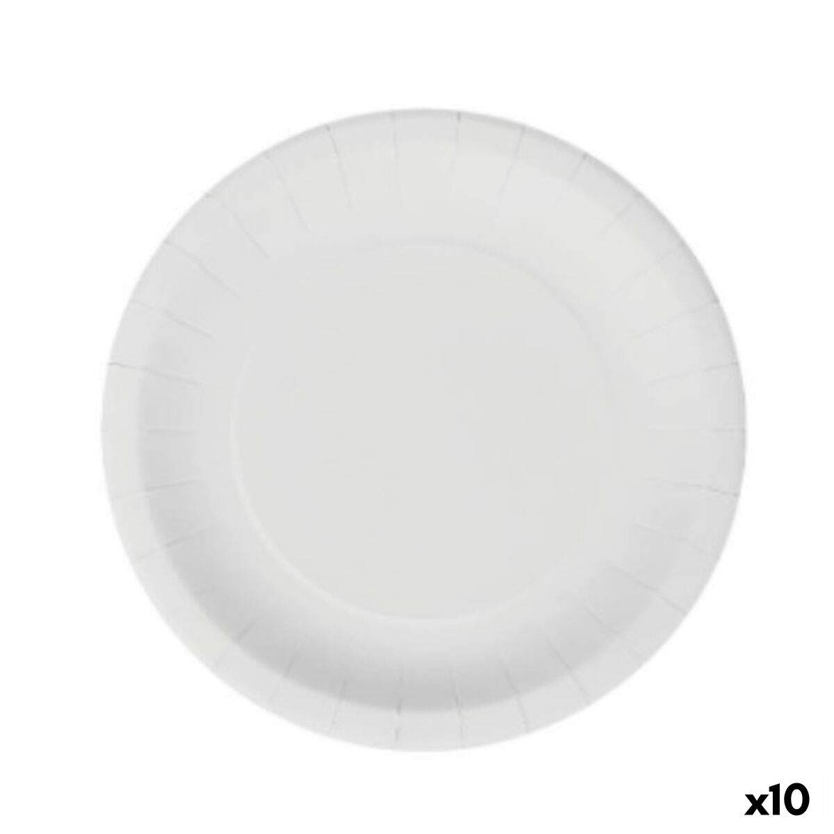 Tallriksset Algon Engångsanvändning Vit Papp 20 cm (10 antal) - 3