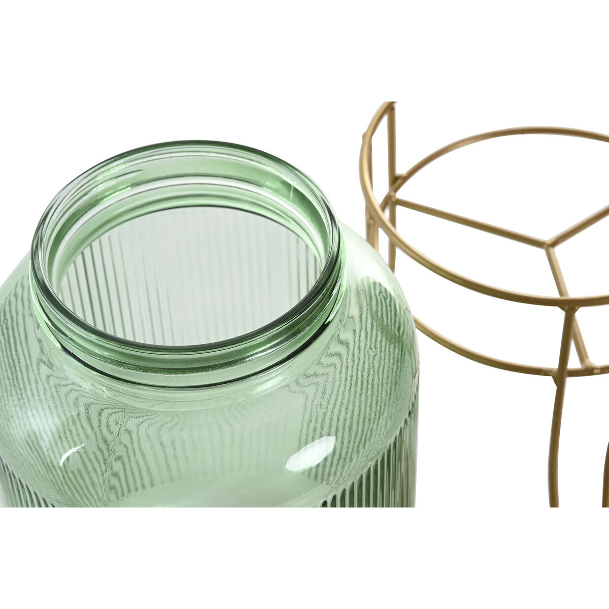 Vattendispenser Home ESPRIT Grön Gyllene Metall Glas 4 L 16 x 16 x 24,6 cm - 3