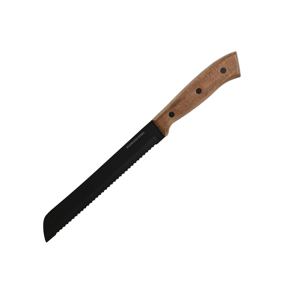 Knivset Home ESPRIT Svart Rostfritt stål Akaciaträ 4 x 1 x 33 cm 6 Delar - 3