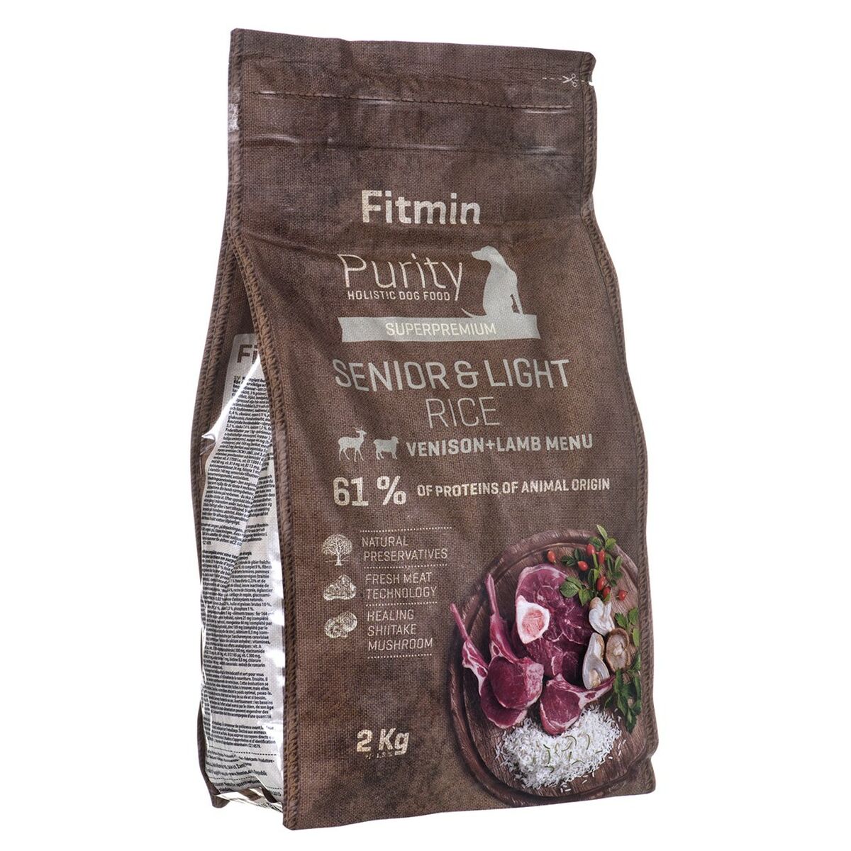 Foder Fitmin Purity dog Rice Senior Kalvkött Lamm 2 Kg