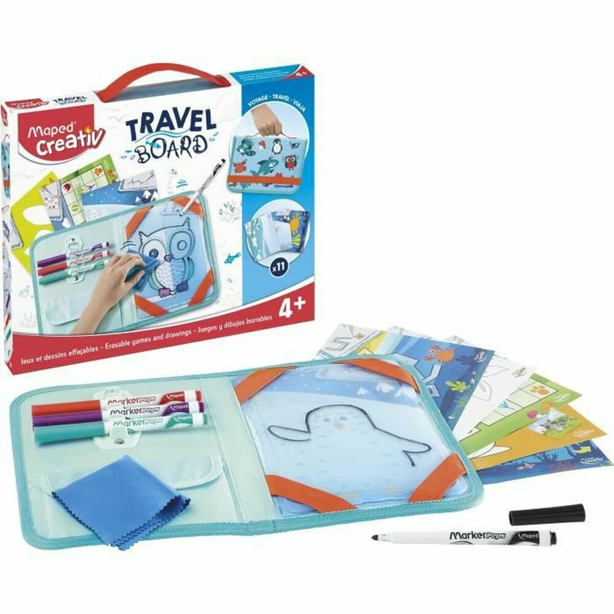 Ritningsset Maped Travel Board 18 Delar - 2