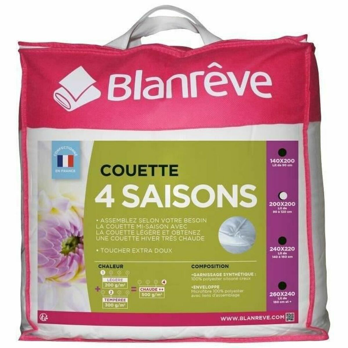 Täcke Blanreve Vit 300 g/m² 200 x 200 cm - 3