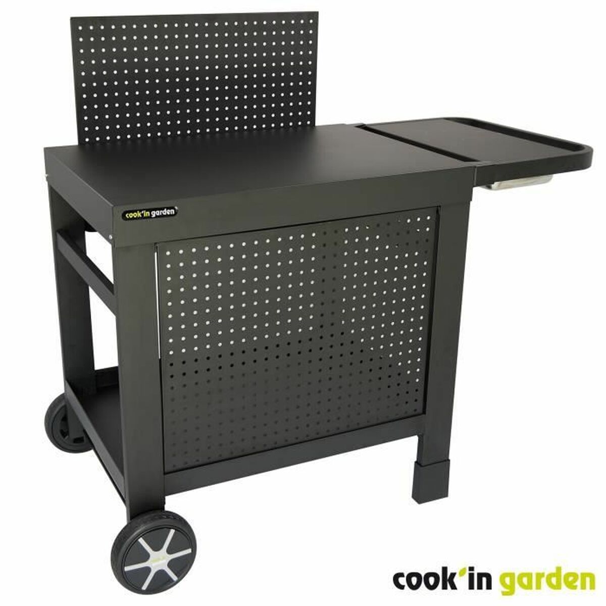Grillbord Cook'in Garden Reva 110 Premium Stål Trädgård Svart 108 x 55 cm