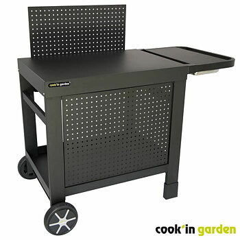 Grillbord Cook'in Garden Reva 110 Premium Stål Trädgård Svart 108 x 55 cm