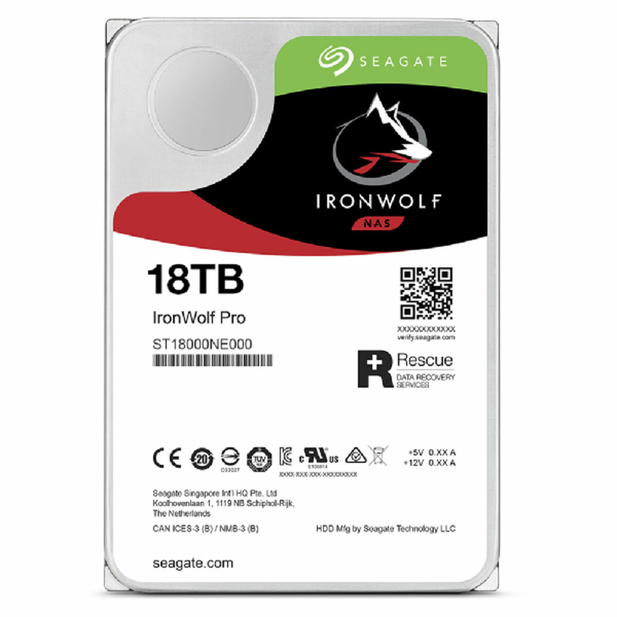 Hårddisk Seagate IronWolf Pro ST18000NT001 3,5" 18 TB - 2