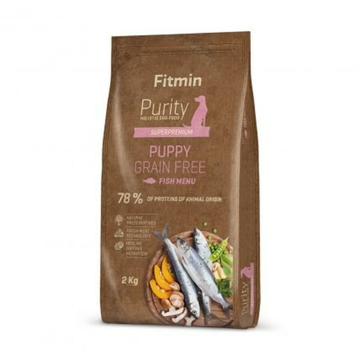 Foder Fitmin Purity GF Puppy Barn/junior Fisk Lamm 2 Kg