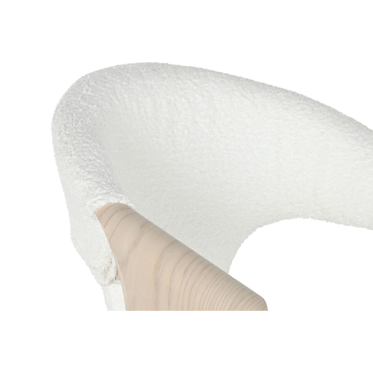 Matsalsstol Home ESPRIT Vit Polyester Trä 55,5 x 67,5 x 80,5 cm - 4