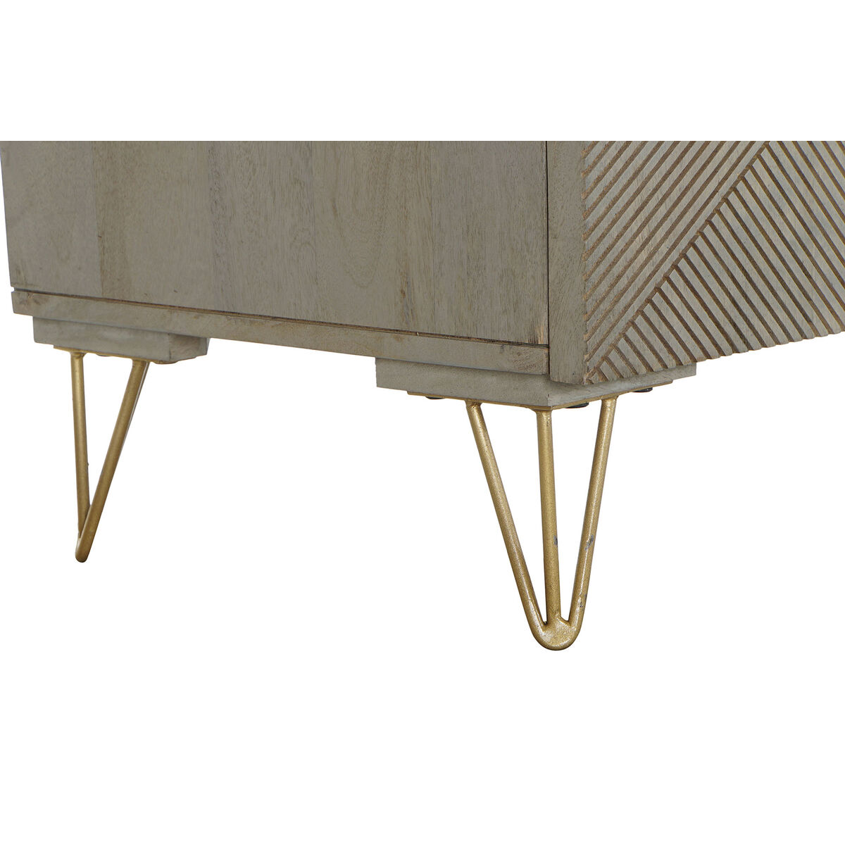 Skänk DKD Home Decor   Grå Gyllene Metall Mangoträ 160 x 45 x 75 cm - 14