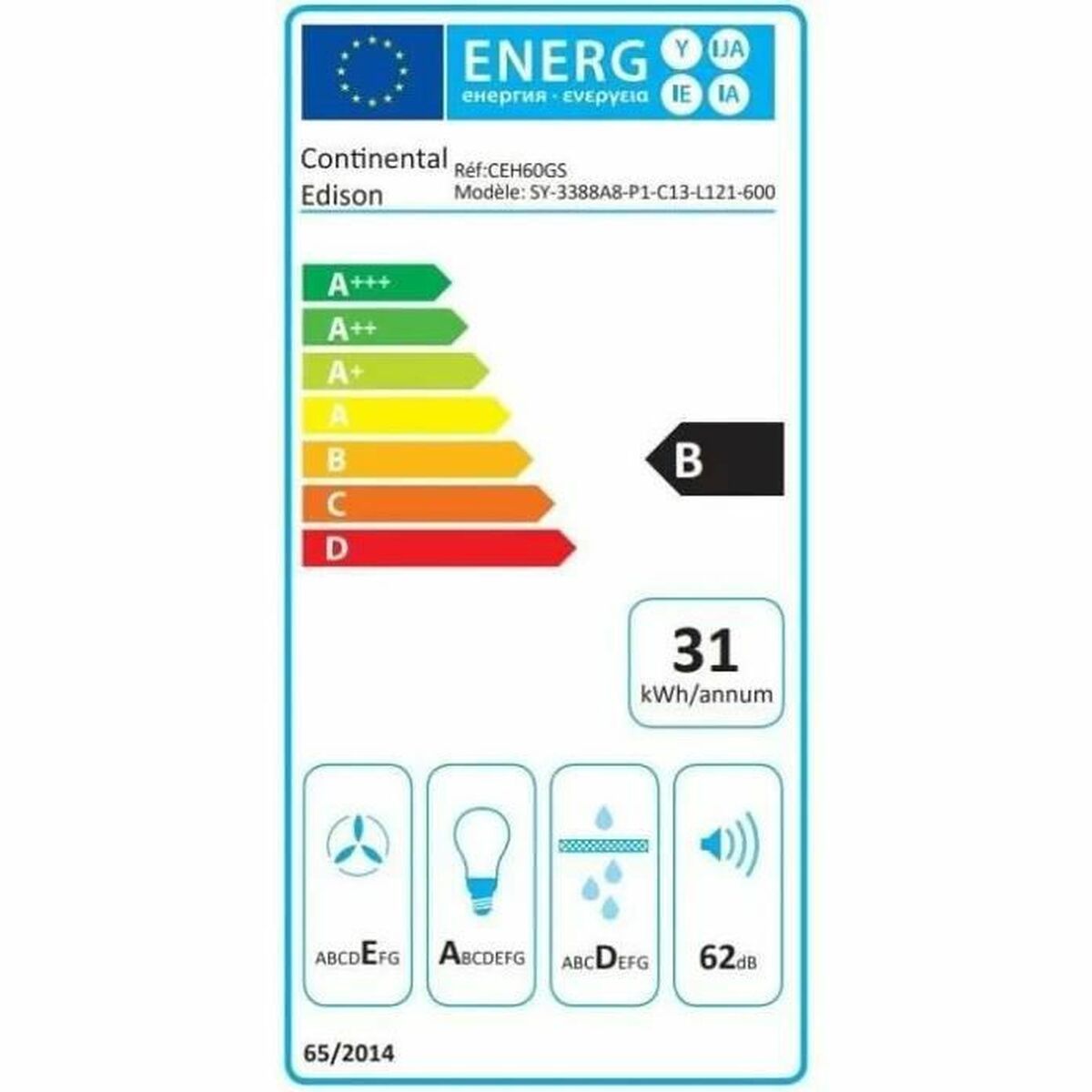 Klocka Continental Edison CEH60GS - 2