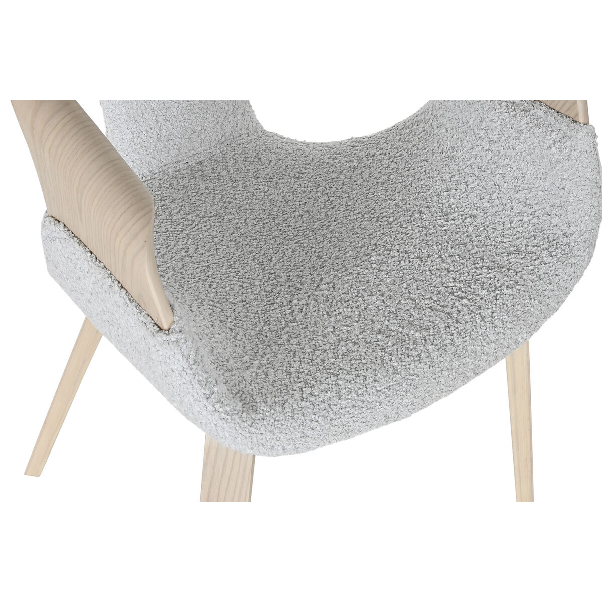 Matsalsstol Home ESPRIT Grå Polyester Trä 55,5 x 67,5 x 80,5 cm - 4