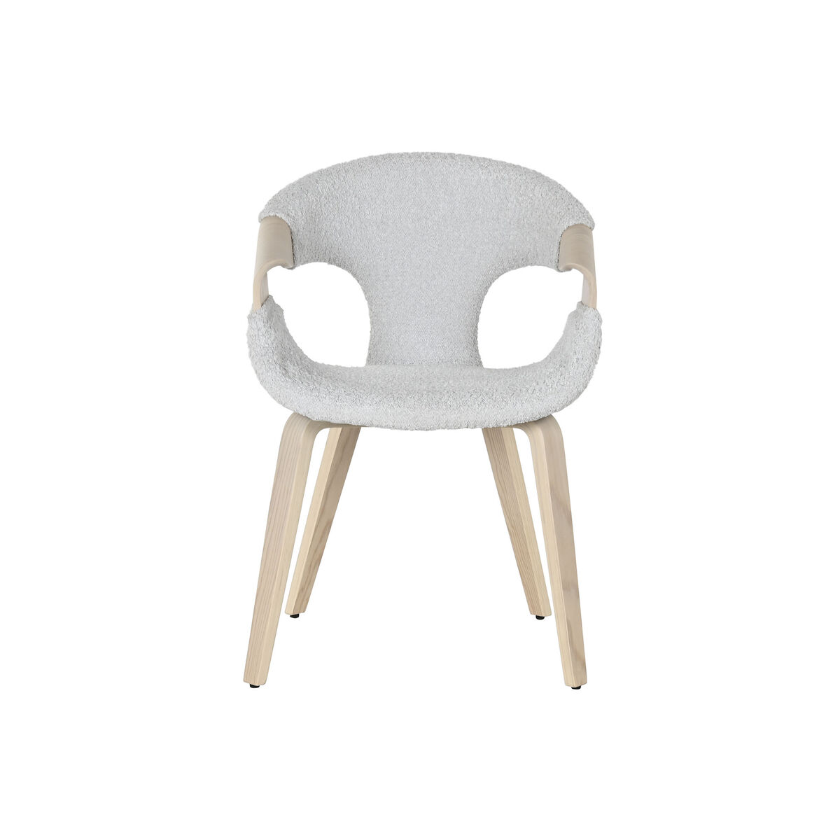 Matsalsstol Home ESPRIT Grå Polyester Trä 55,5 x 67,5 x 80,5 cm - 2