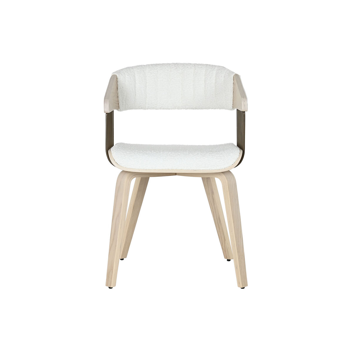 Matsalsstol Home ESPRIT Vit Polyester Trä 51 x 55 x 76,5 cm - 2
