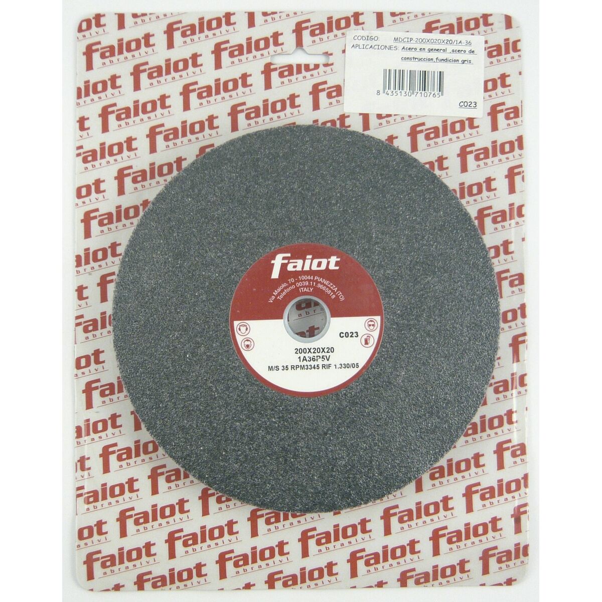 Sliprondell FAIOT 1A-60 200 mm Grå - 2
