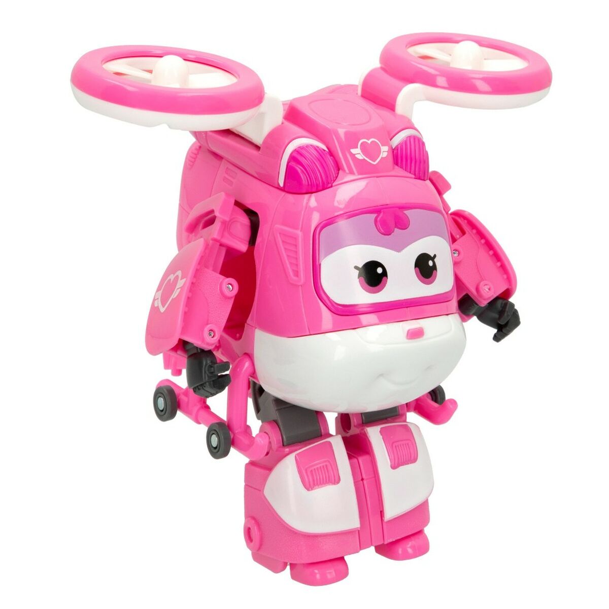 Omvandlingsbar superrobot Super Wings Dizzy Helikopter 10,5 x 13,5 x 14,5 cm Rosa (6 antal) - 2