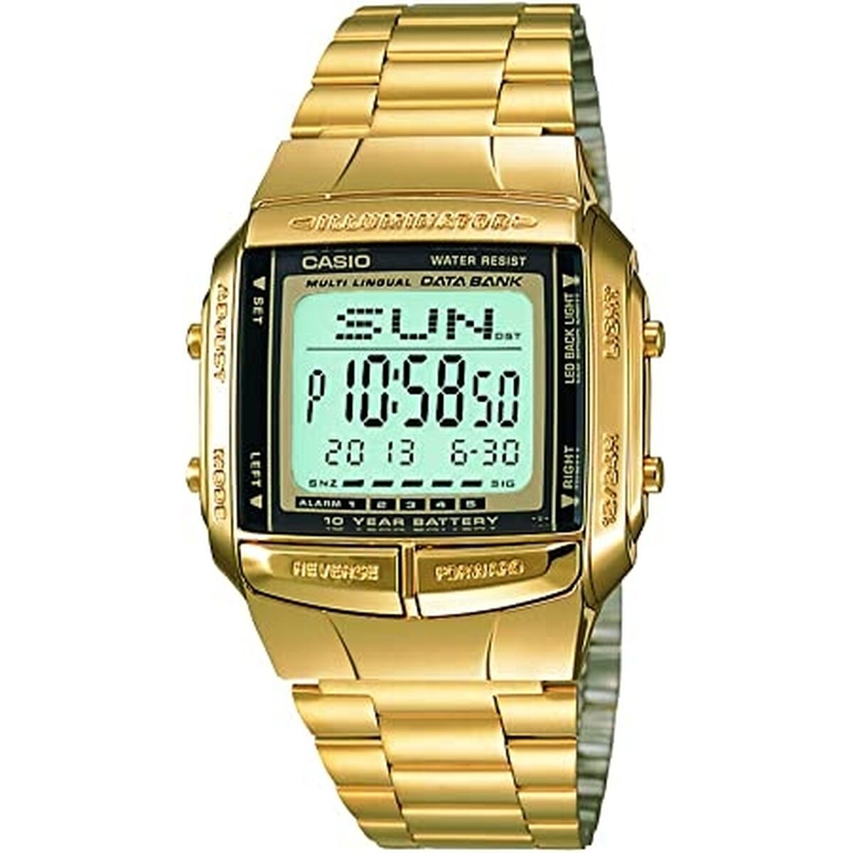 Herrklocka Casio DATABANK Gyllene (Ø 38 mm) - 5