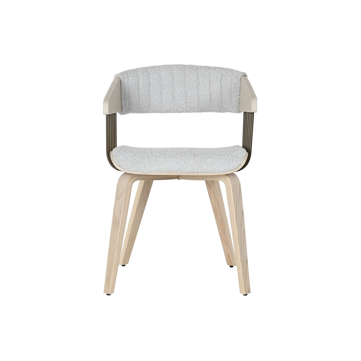 Matsalsstol Home ESPRIT Grå Polyester Trä 51 x 55 x 76,5 cm - 2