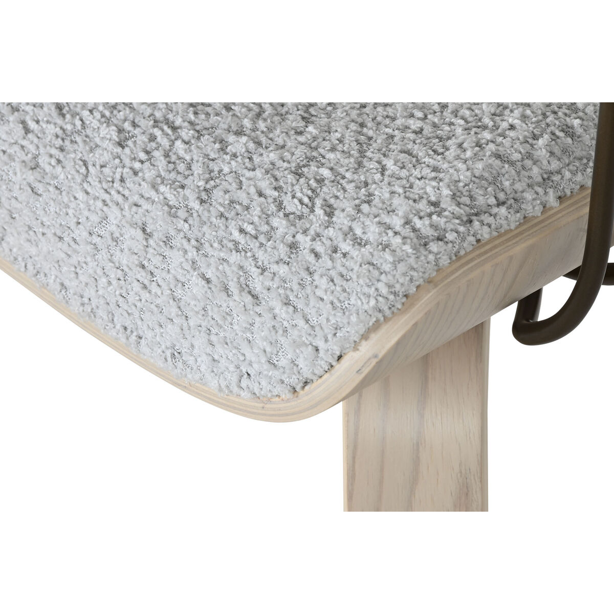 Matsalsstol Home ESPRIT Grå Polyester Trä 51 x 55 x 76,5 cm - 6