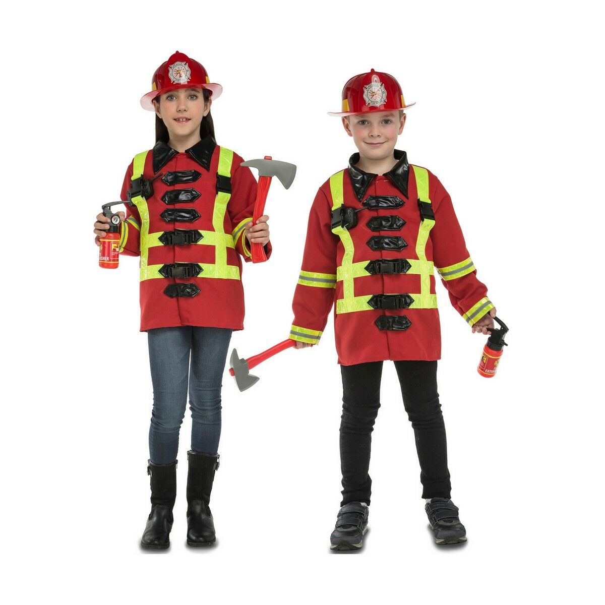 Maskeraddräkt för barn My Other Me Brandman 5-7 år (5 Delar) - 2