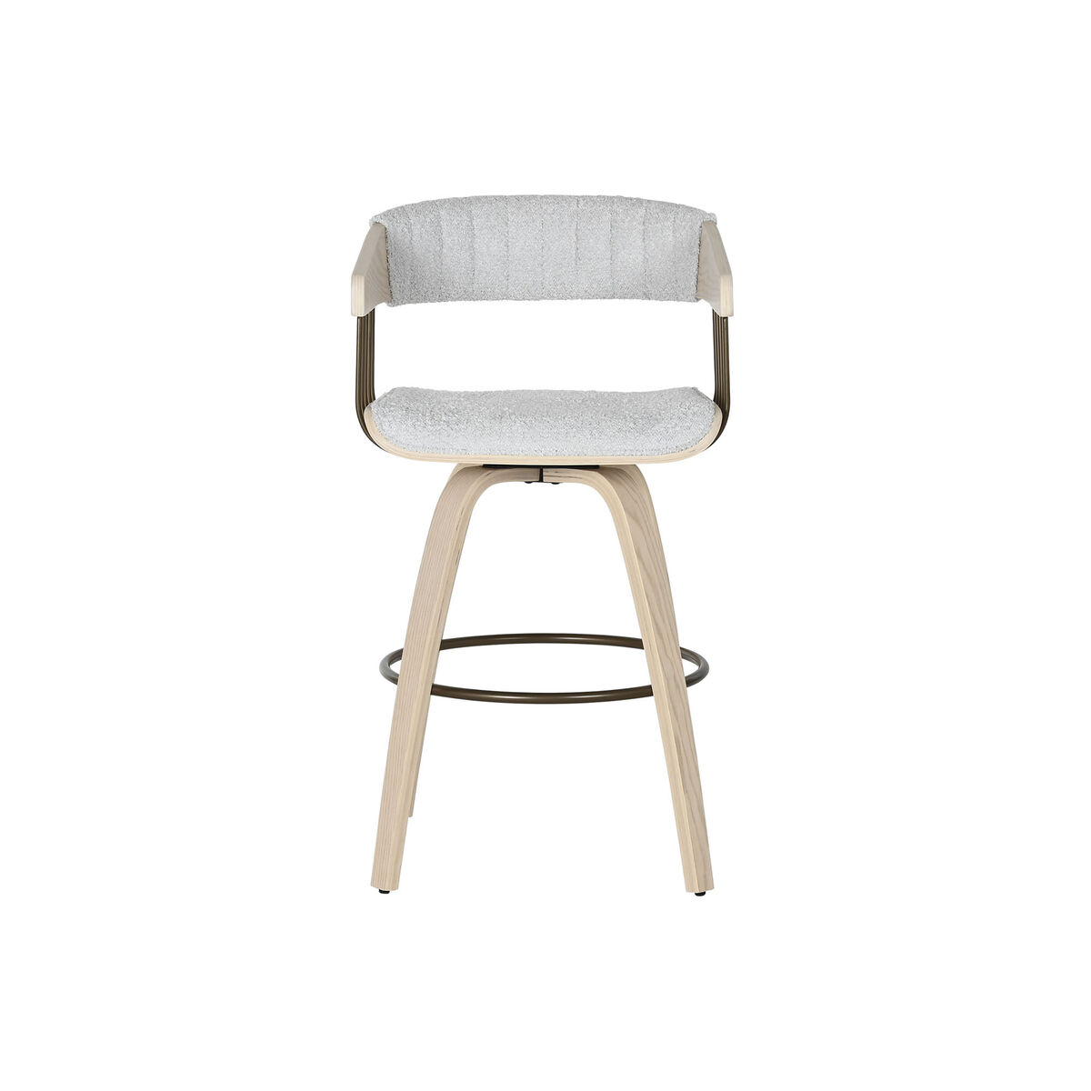 Matsalsstol Home ESPRIT Grå Polyester Trä 51 x 55 x 91 cm - 2