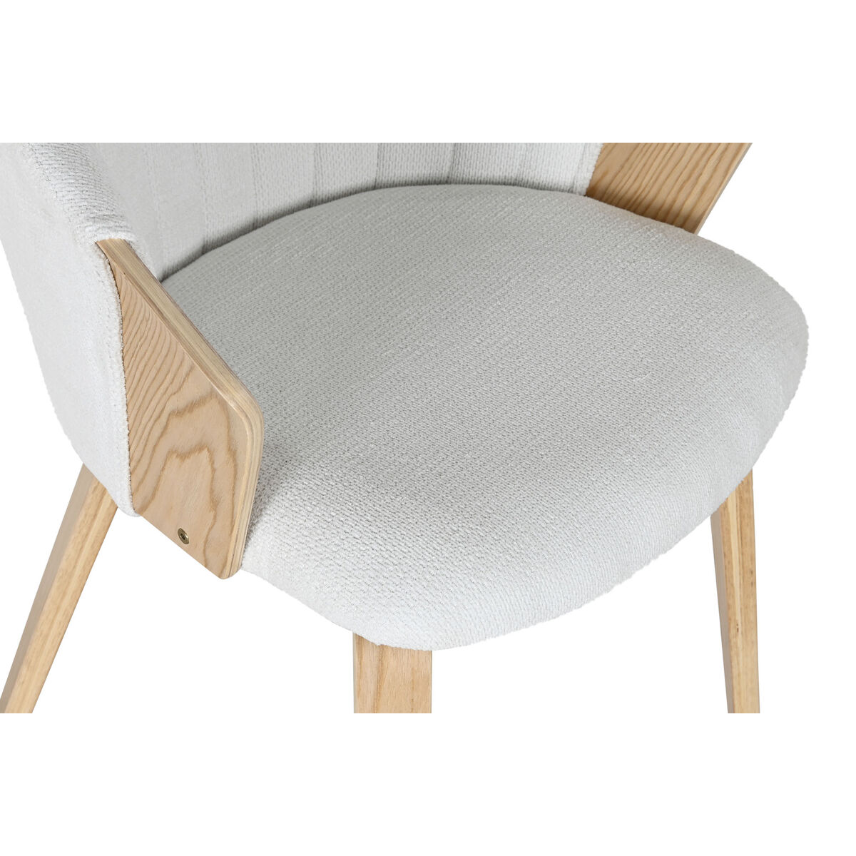 Matsalsstol Home ESPRIT Vit Polyester Trä 60 x 57,5 x 79 cm - 4