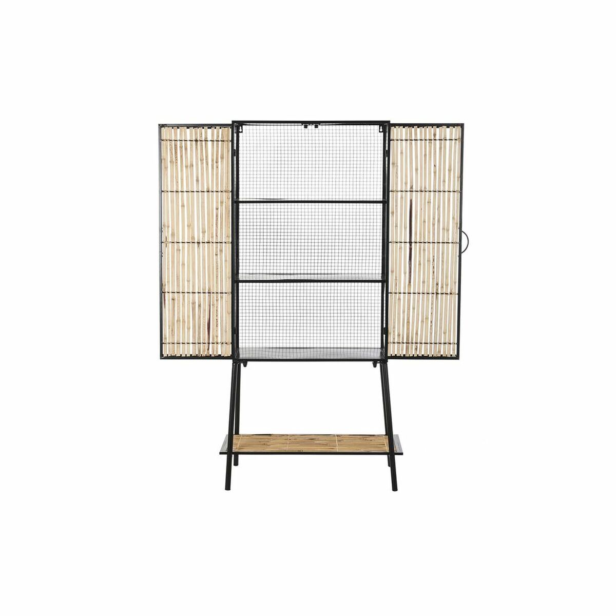 Skänk DKD Home Decor Svart Naturell Metall 65 x 35 x 130,5 cm - 10